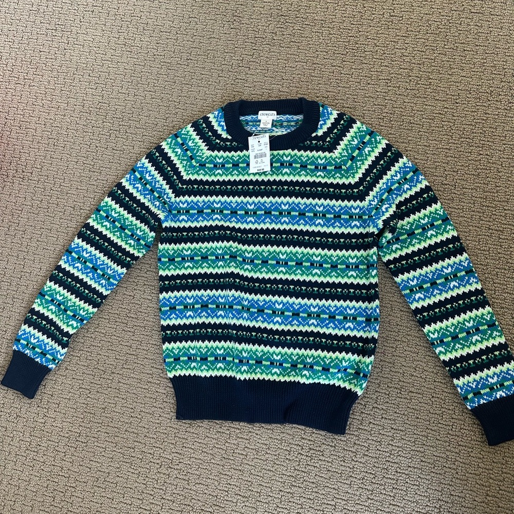 J.Crew Crewcuts Boys Fair Isle Crewneck Sweater